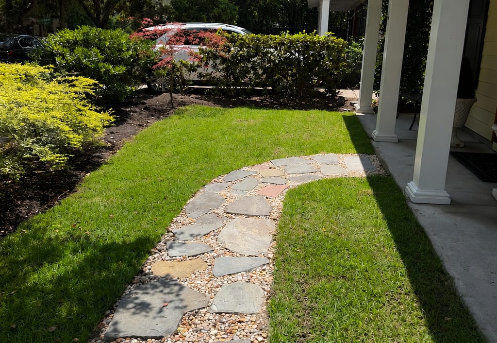 Paver patio and stone walkway installation in Mount Pleasant, SC
